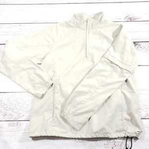 Nike womems tan jacket size small zip off arms E1